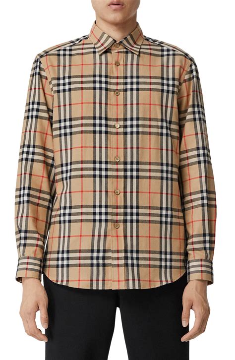 burberry london button up|Burberry check button up shirt.